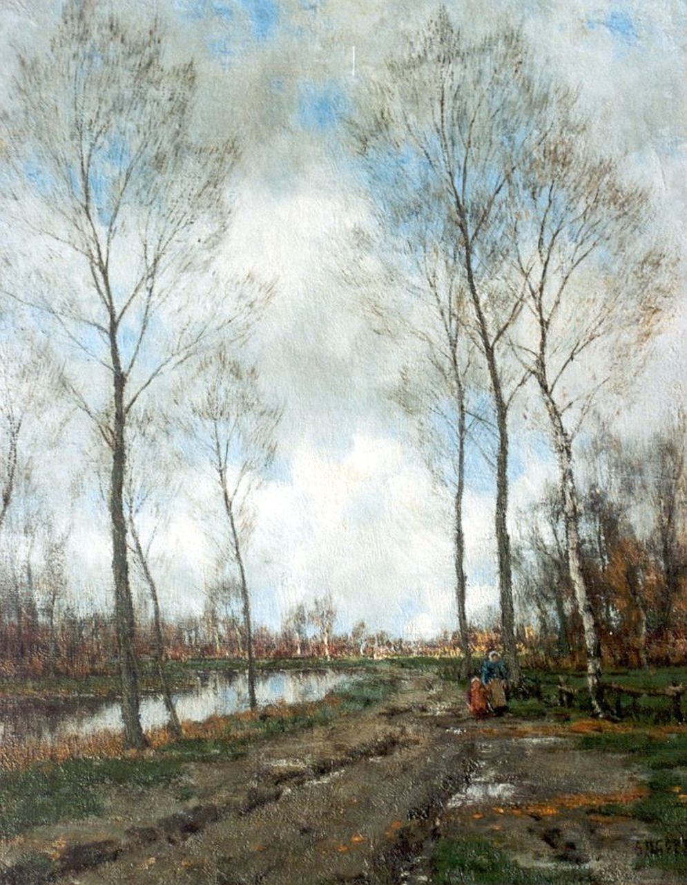 Gorter A.M.  | 'Arnold' Marc Gorter, Autumn landscape, oil on canvas 56.3 x 46.3 cm, signed l.r.