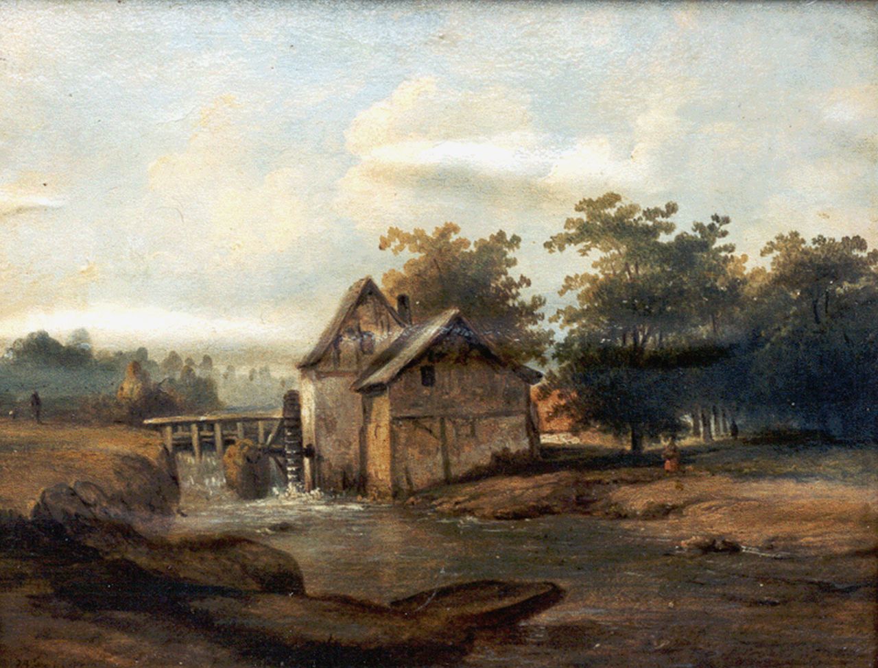 Tom J.B.  | Jan Bedijs Tom, Drainage mill, oil on canvas 34.9 x 45.1 cm, signed l.l. and dated 1857