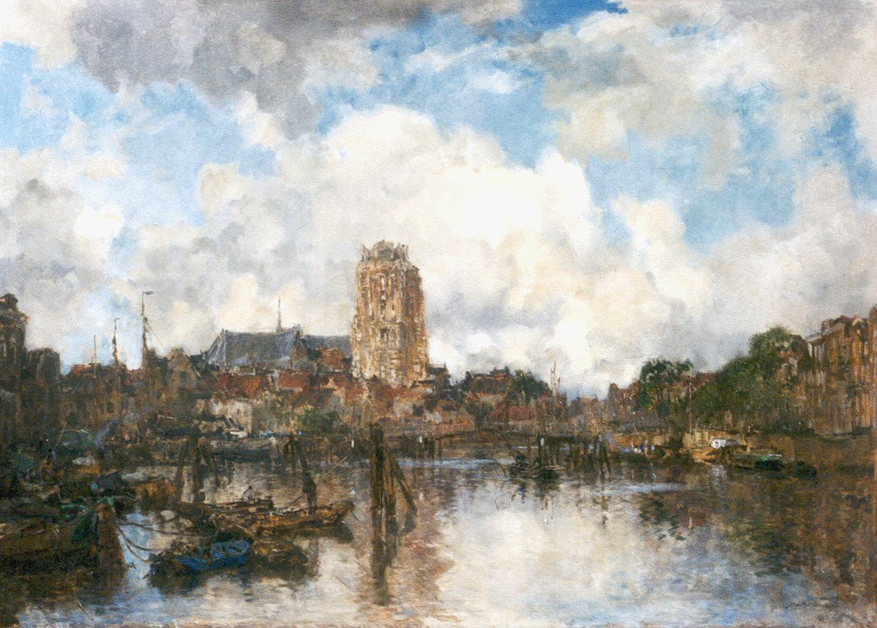Mastenbroek J.H. van | Johan Hendrik van Mastenbroek, View of Dordrecht, oil on canvas 122.7 x 170.7 cm, signed l.r. and dated 1923