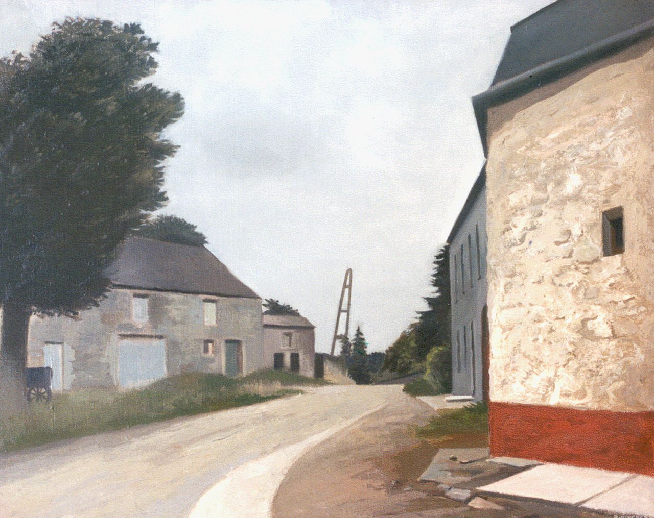 Hynckes R.  | Raoul Hynckes, A street, oil on canvas 51.8 x 65.1 cm, signed l.r.