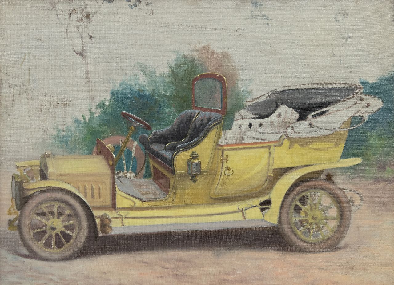 Onbekend   | Onbekend | Paintings offered for sale | Antique car, oil on canvas 48.1 x 66.0 cm