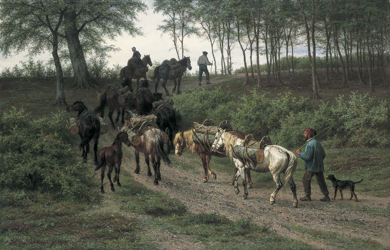 Nakken W.K.  | Willem Karel 'W.C.' Nakken, Forest landscape, Saint-Gatien, Calvados, oil on canvas 84.2 x 130.3 cm, signed l.l. and dated 1873