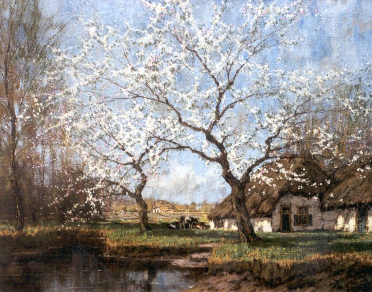 Gorter A.M.  | 'Arnold' Marc Gorter, Blossoming trees, oil on canvas 62.2 x 79.3 cm, signed l.r.