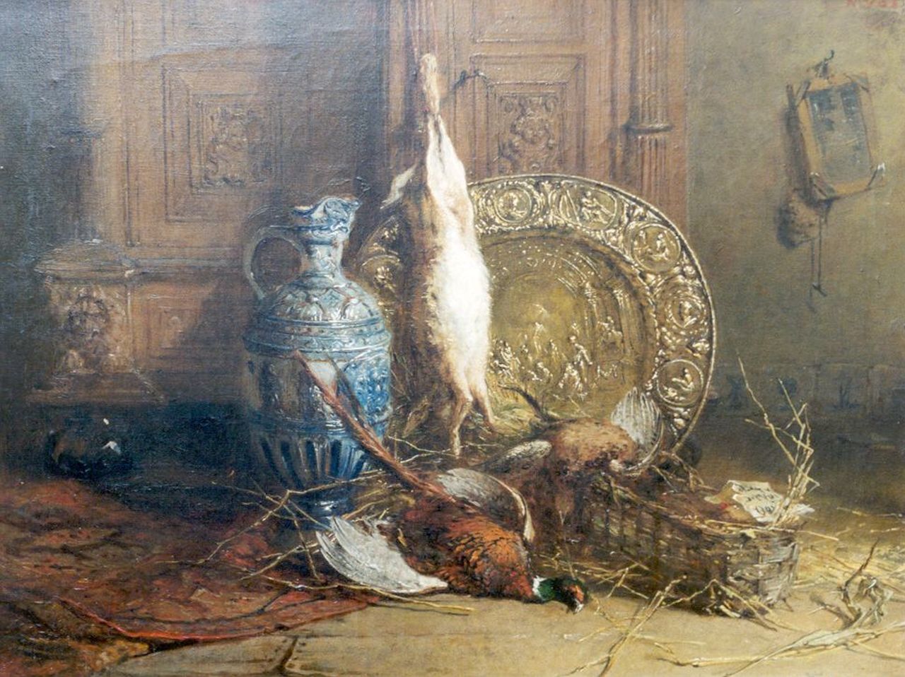 Vos M.  | Maria Vos, A hunting still life, oil on canvas 46.2 x 61.1 cm, signed u.r.
