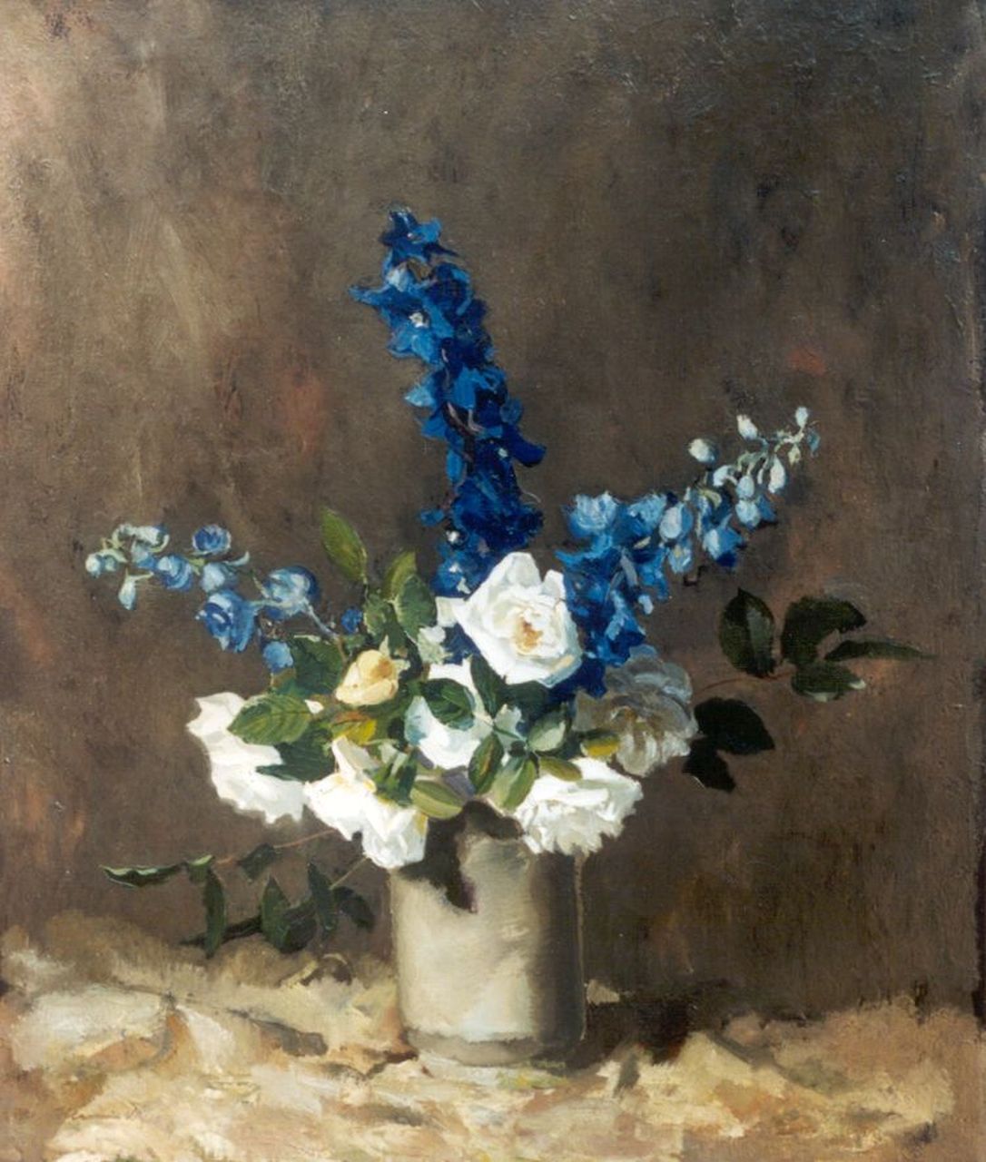 Mees H.E.  | Hermanus Ellen 'Herman' Mees, A flower still life, oil on canvas 65.7 x 56.1 cm, signed l.l.