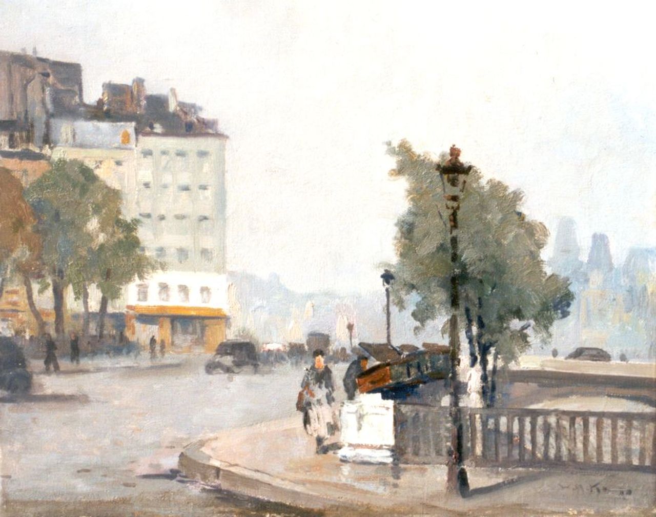 Knip W.A.  | 'Willem' Alexander Knip, Hôtel Nôtre Dame, Paris, oil on canvas 34.4 x 42.5 cm, signed l.r. and reverso on stretcher
