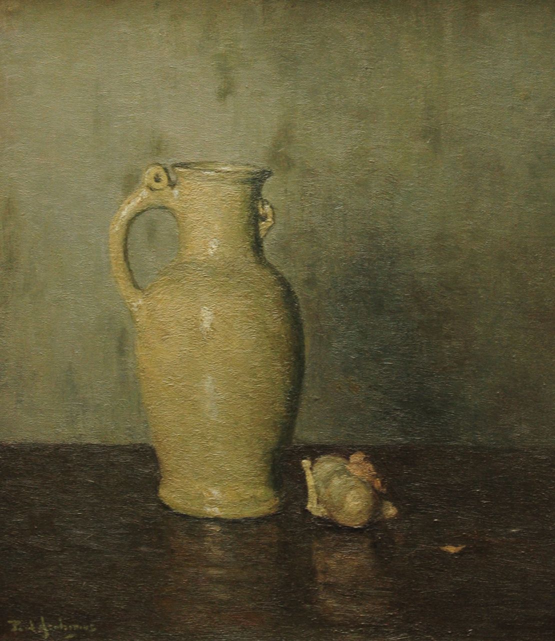 Arntzenius P.  | Paul Arntzenius, Still life with a jug, oil on canvas 43.7 x 38.5 cm, signed l.l. and dated on stretcher 1932