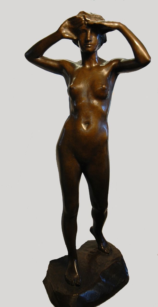 Wolbers D.J.  | 'Dirk' Johannes Wolbers, Female nude, bronze 41.0 cm, signed in the base and made in '26