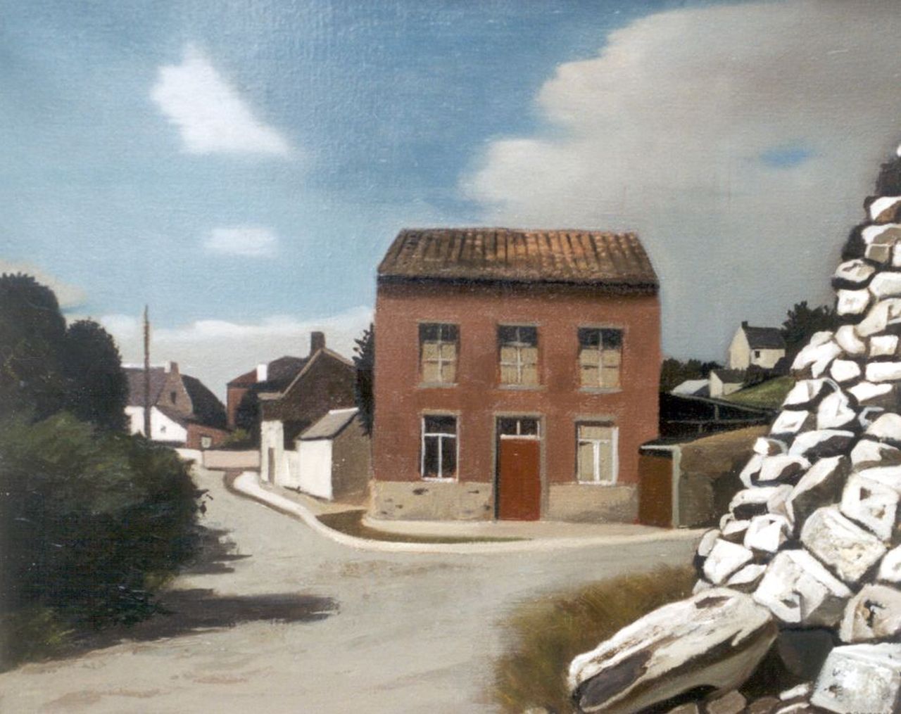 Hynckes R.  | Raoul Hynckes, A village, Belgium, oil on canvas 52.3 x 65.1 cm, signed l.r.