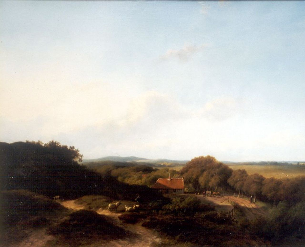 Vester W.  | Willem Vester, A panoramic landscape, oil on panel 42.0 x 53.0 cm