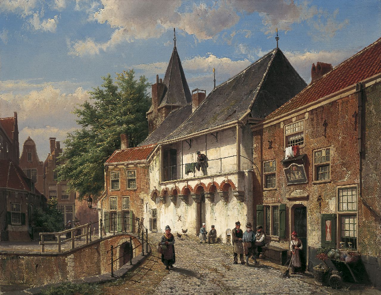 Koekkoek W.  | Willem Koekkoek, A view of the Koppelpoort, Amersfoort, oil on canvas 53.6 x 68.8 cm, signed l.r. and VERKOCHT