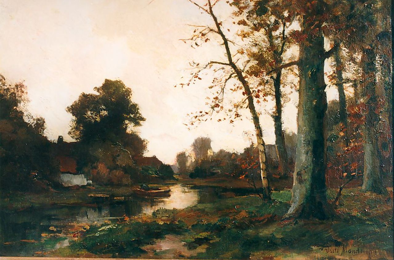 Mondriaan F.H.  | Frédéric Hendrik 'Frits' Mondriaan, Evening at Clingendael, oil on canvas 43.2 x 63.5 cm, signed l.r.