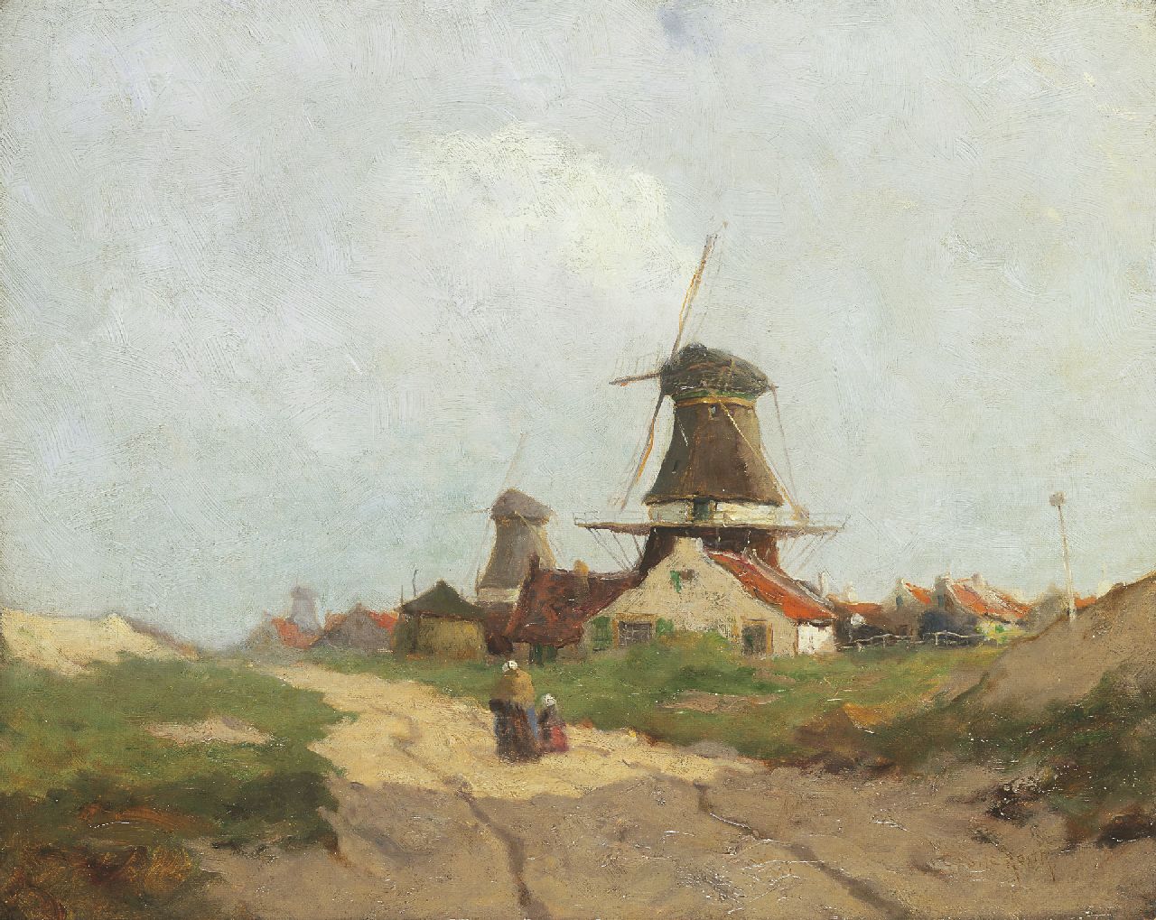 Castle Keith W.  | Walter Castle Keith, The windmills of Leidschendam, oil on canvas 40.6 x 50.8 cm, signed l.r.