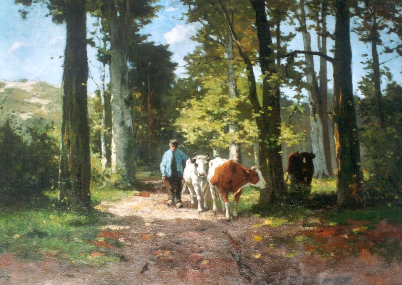 Scherrewitz J.F.C.  | Johan Frederik Cornelis Scherrewitz, Heading home, oil on canvas 70.4 x 100.3 cm, signed l.l.