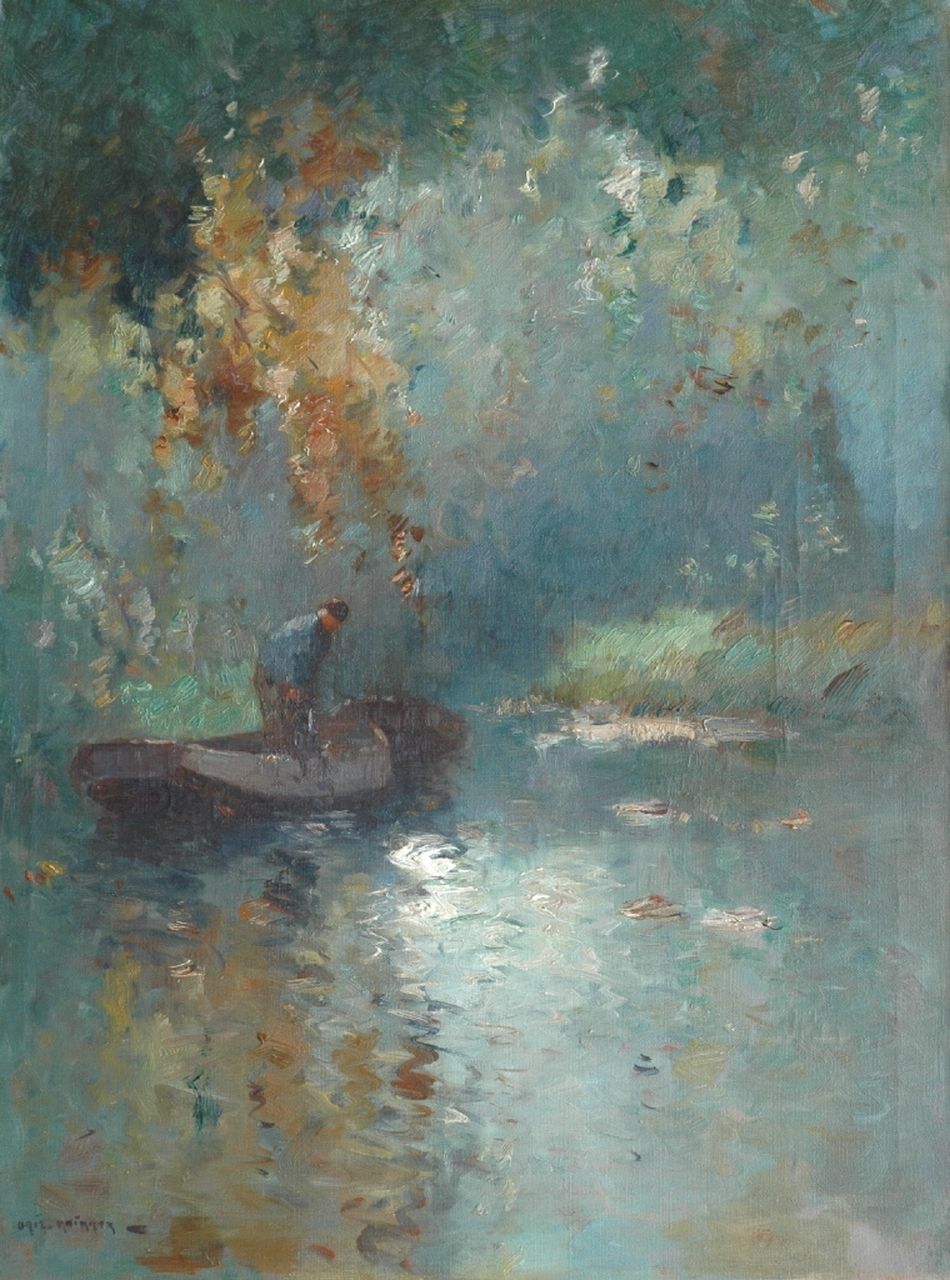 Knikker A.  | Aris Knikker, A fisherman, oil on canvas 80.3 x 60.6 cm, signed l.l.