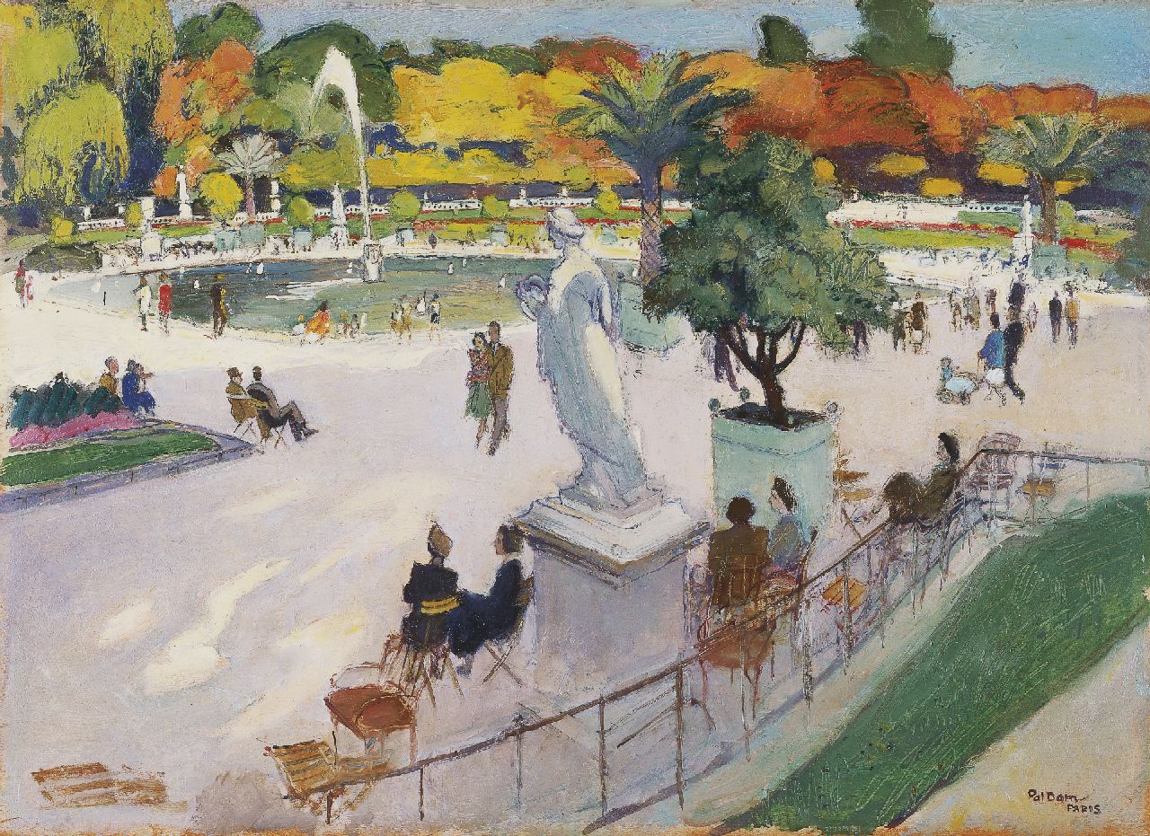 Dom P.L.C.  | Paulus Ludovicus Carolus 'Pol' Dom, Le Jardin du Luxembourg, Paris, oil on board 40.6 x 55.8 cm, signed l.r.