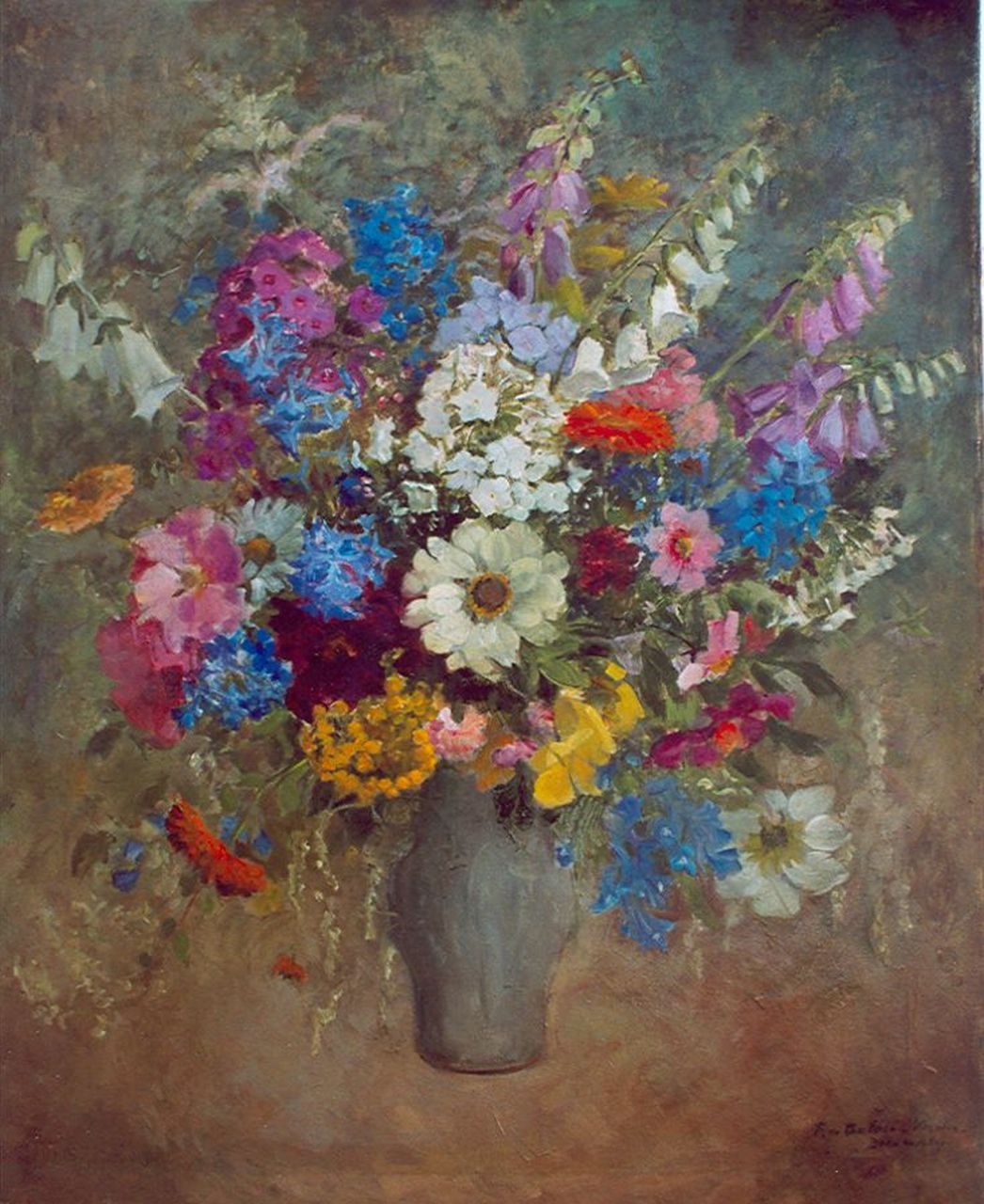 Balbian Verster-Bolderhey H.C. de | Hendrika Cornelia 'Rie' de Balbian Verster-Bolderhey, Field flowers in a vase, oil on canvas 99.5 x 79.5 cm, signed l.r.