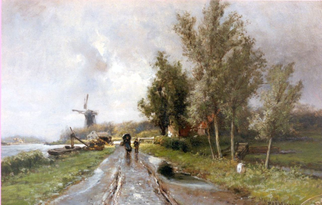 Schipperus P.A.  | Pieter Adrianus 'Piet' Schipperus, Showery weather, oil on panel 48.0 x 70.0 cm, signed l.r.