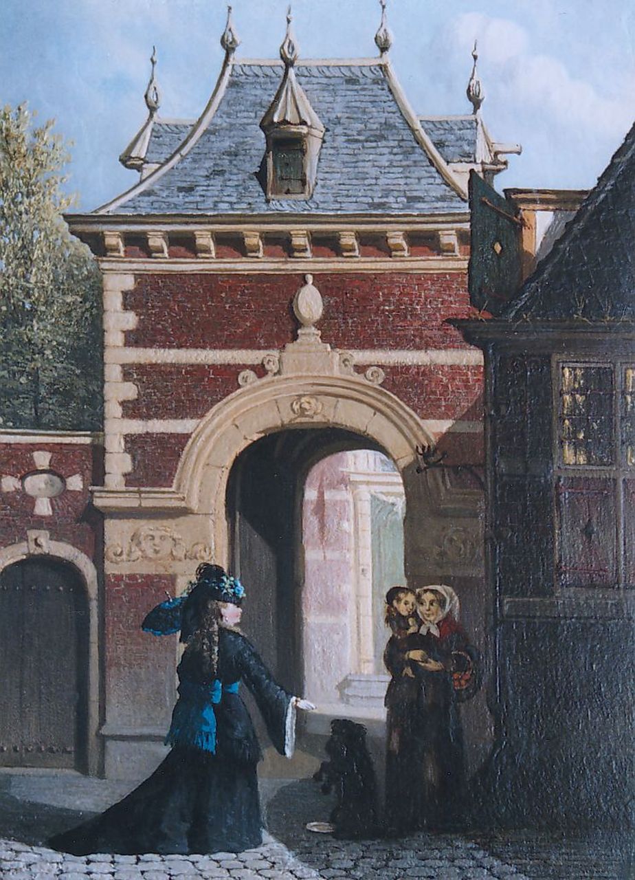 Bles J.  | Joseph Bles, The Grenadierspoort, Binnenhof, The Hague, oil on panel 24.5 x 18.4 cm, signed l.r.