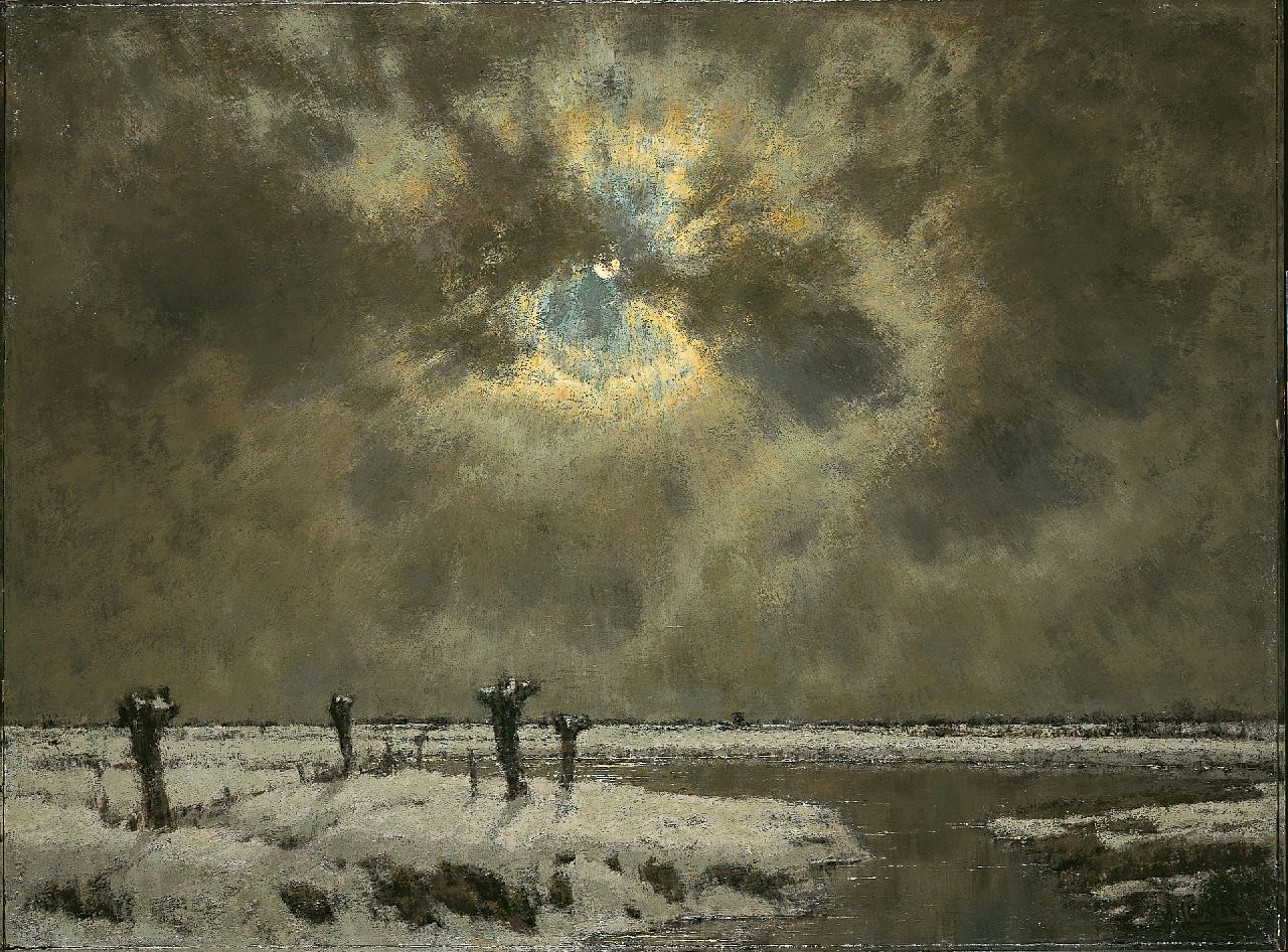 Gorter A.M.  | 'Arnold' Marc Gorter, Evening twilight, oil on canvas 103.0 x 135.5 cm, signed l.r.