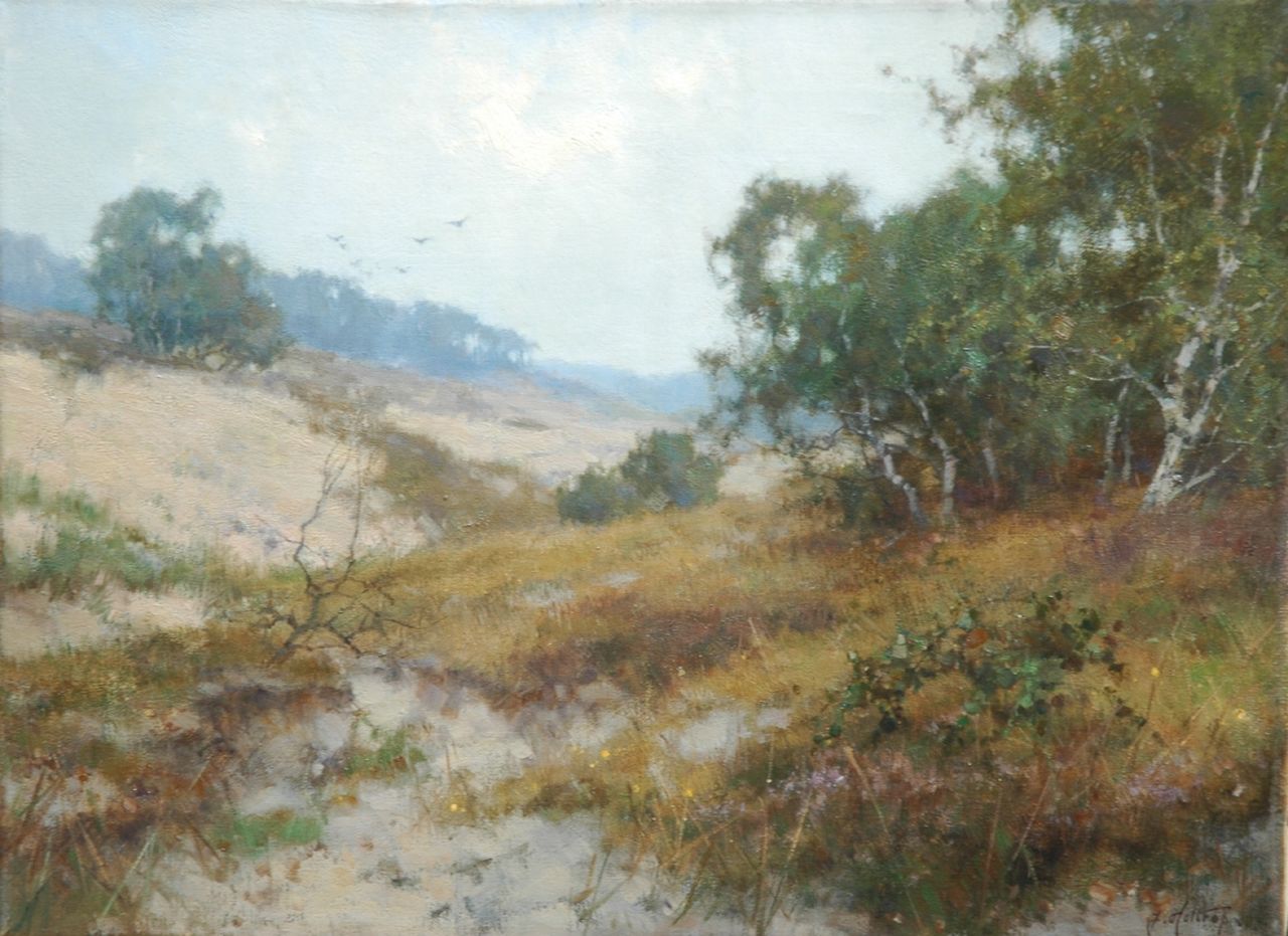 Holtrup J.  | Jan Holtrup, A view of the 'Mosselse Zand', oil on canvas 30.1 x 40.3 cm, signed l.r.