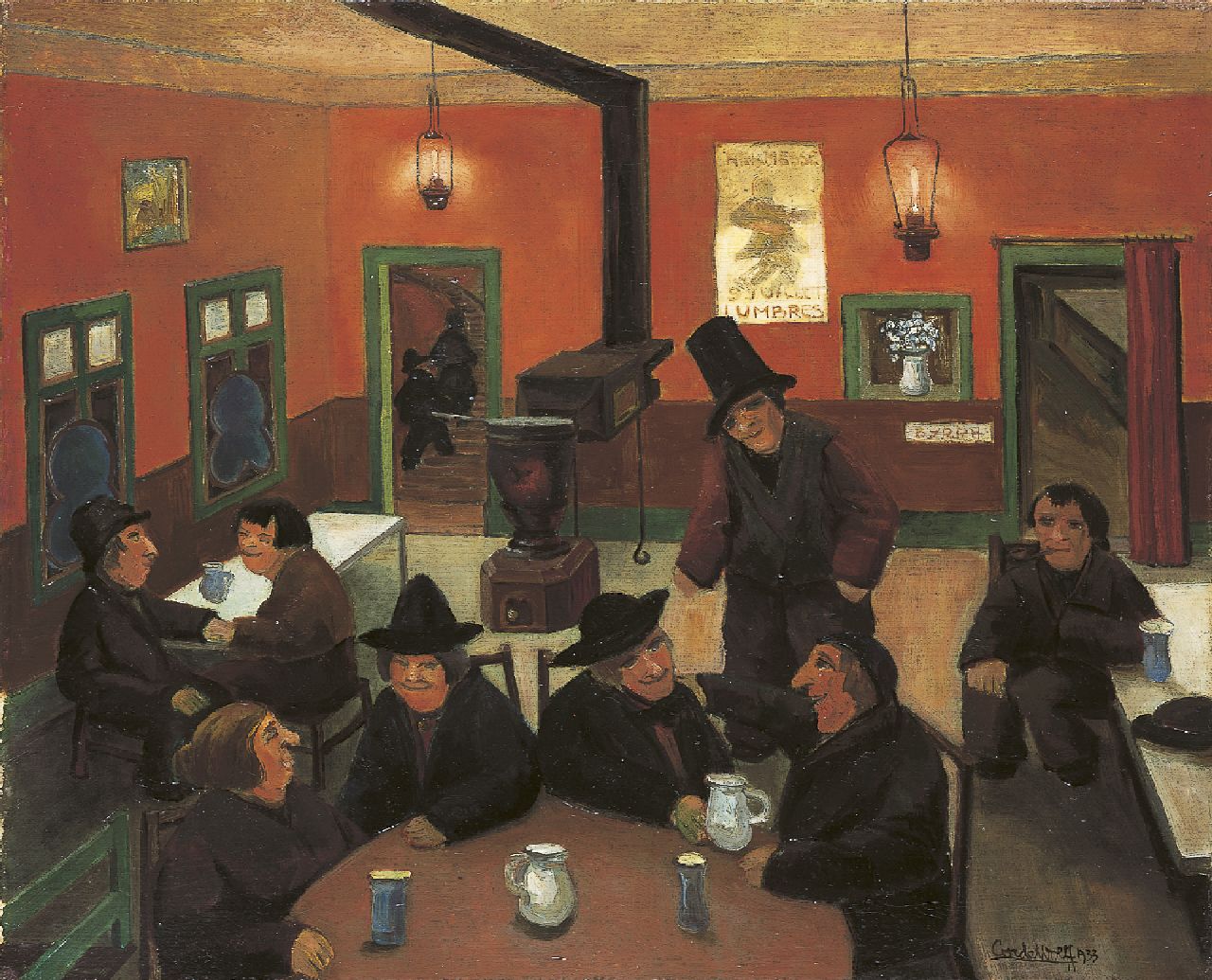 Wolff C. de | Cornelis 'Cor' de Wolff, A French bar, oil on canvas 45.0 x 55.2 cm, signed l.r. and dated 1933