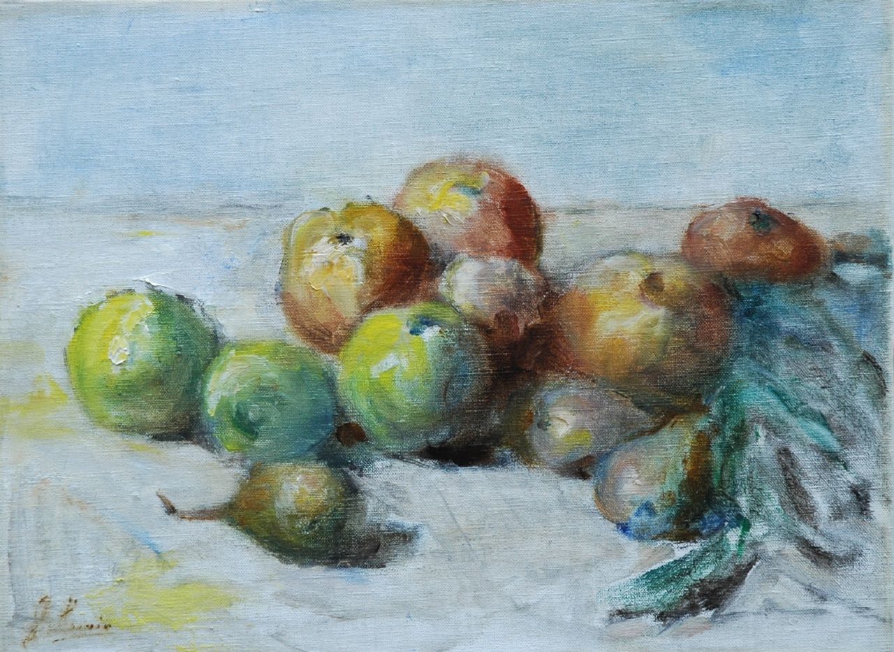 Surie J.  | Jacoba 'Coba' Surie, Still life of fruit, oil on canvas 30.4 x 40.5 cm, signed l.l.