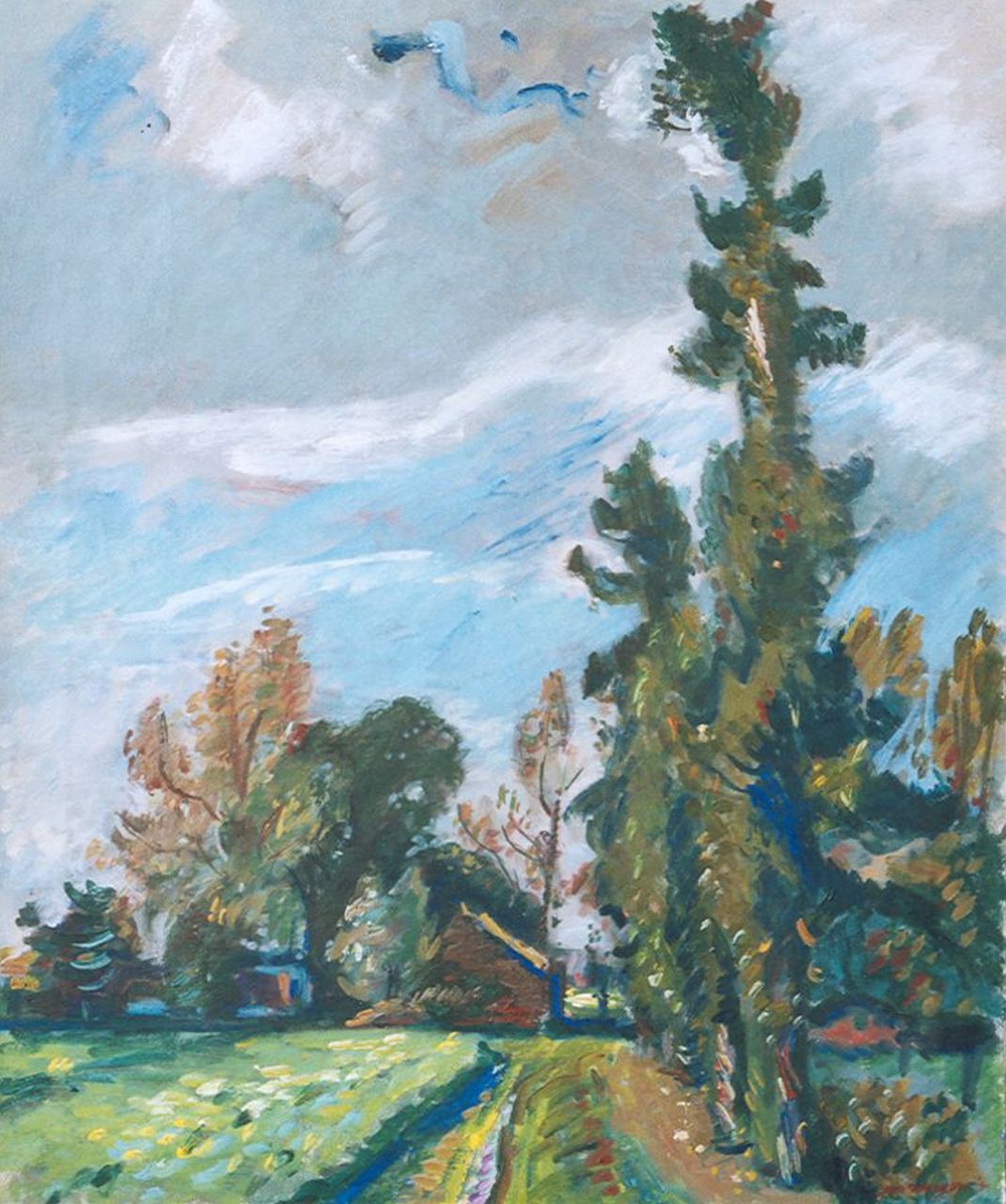 Wiegers J.  | Jan Wiegers, The Veluwe, oil on canvas 61.4 x 50.5 cm, signed l.r. and painted '41