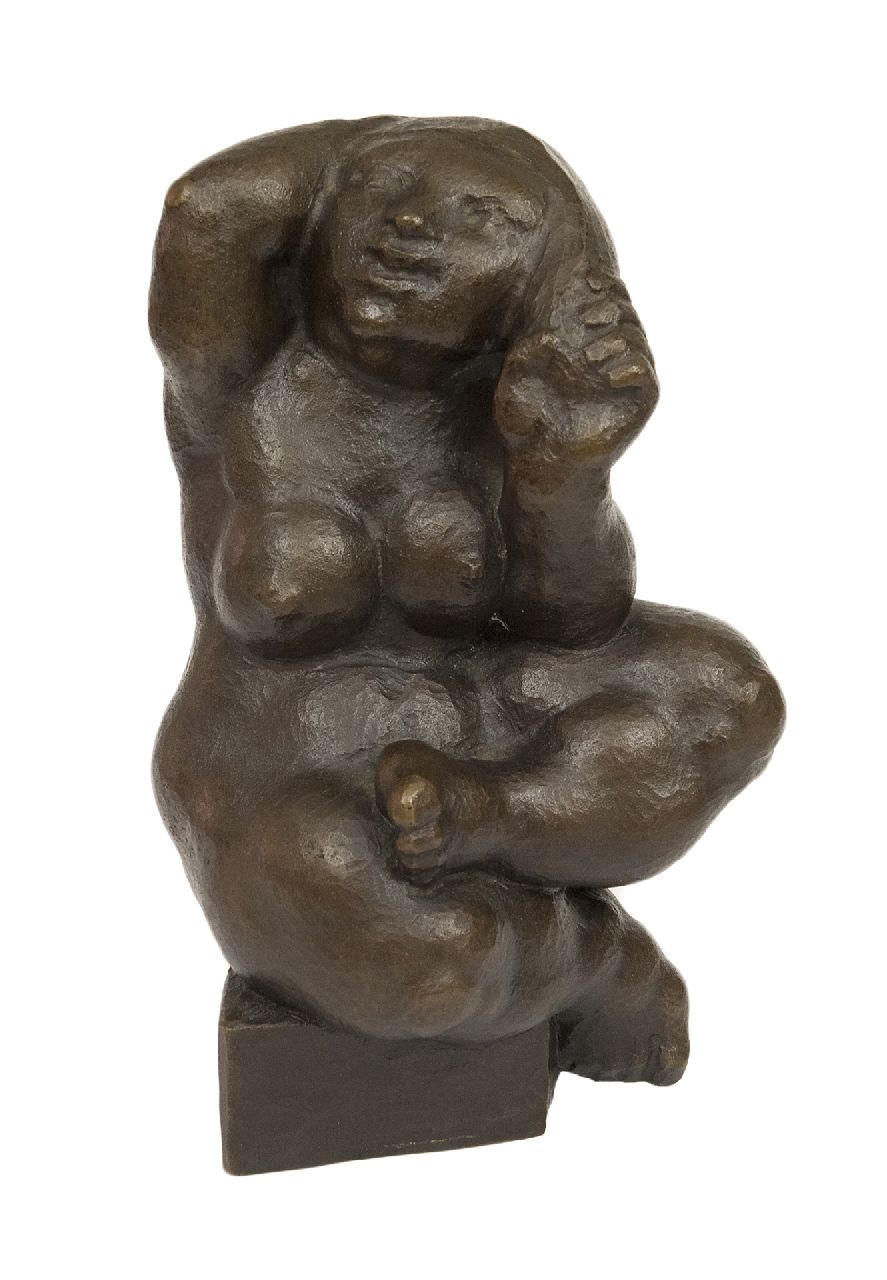 Schwaiger R.  | Rudolf Schwaiger | Sculptures and objects offered for sale | Naiad, bronze 22.0 x 15.0 cm, signed signed with monogram and in full on the base and made in 1974