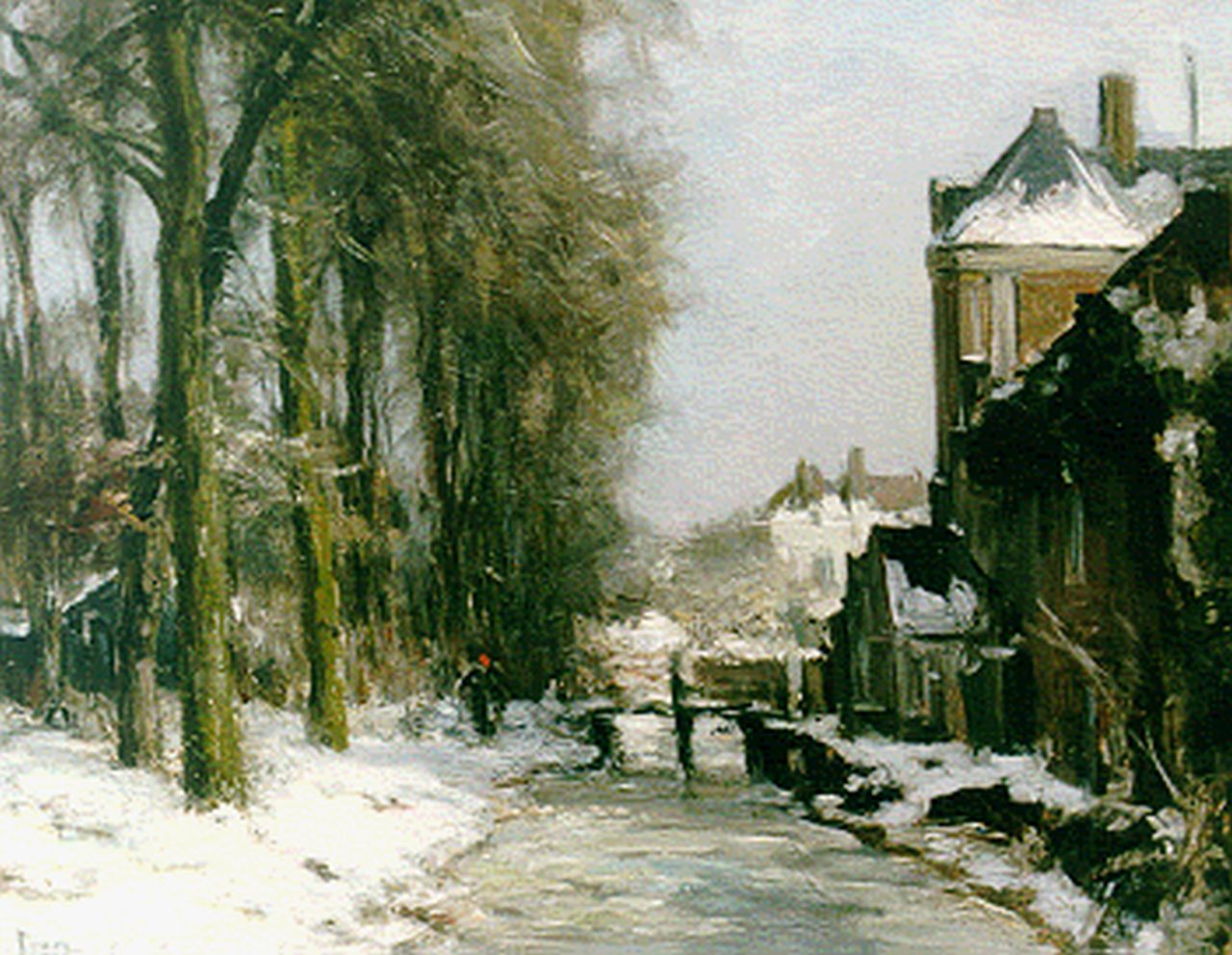 Apol L.F.H.  | Lodewijk Franciscus Hendrik 'Louis' Apol, A winter landscape, oil on canvas 39.5 x 50.0 cm, signed l.l.
