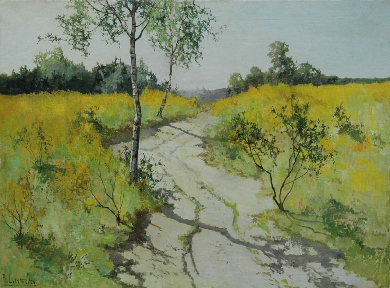 Ven P.J. van der | 'Paul' Jan van der Ven, A country road in summer, oil on canvas 60.0 x 80.2 cm, signed l.l.