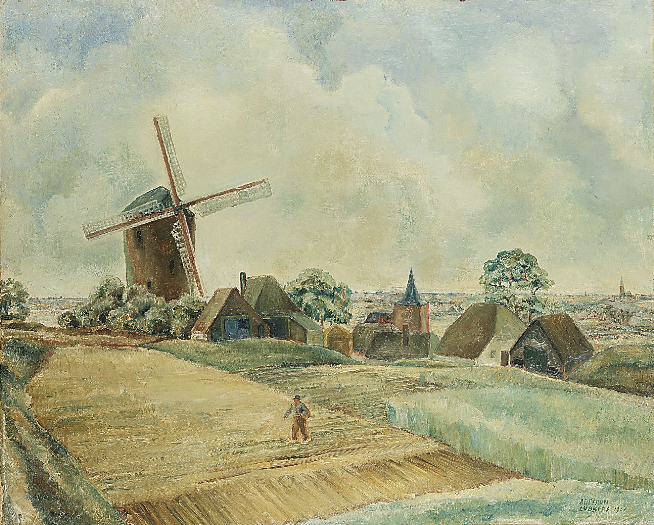 Lubbers A.  | Adriaan Lubbers, The Torenmolen, Zeddam, oil on canvas 60.8 x 73.9 cm, signed l.r. and dated 1937