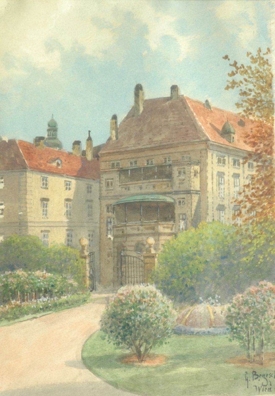 Benesch G.  | Gustav Benesch, A view of Vienna, watercolour on paper 26.0 x 18.0 cm, signed l.r.