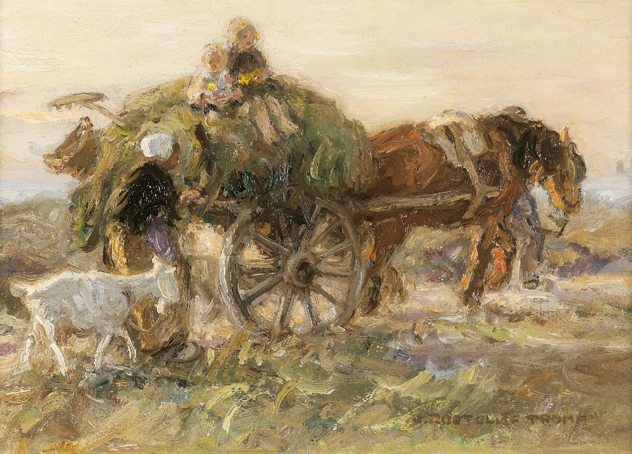 Zoetelief Tromp J.  | Johannes 'Jan' Zoetelief Tromp, Homeward bound, oil on panel 18.8 x 26.6 cm, signed l.r. and painted between 1903-1904