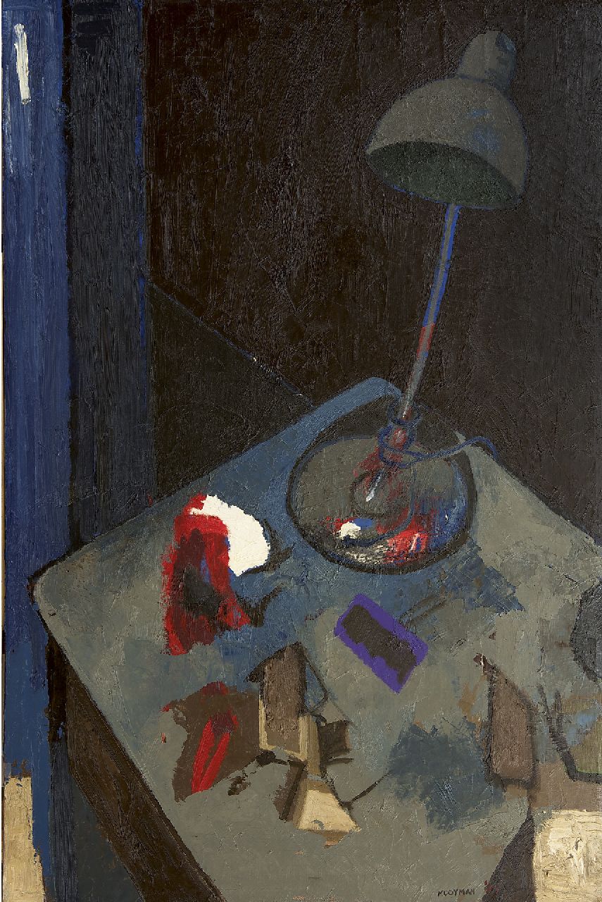 Mooyman Th.J.  | Theodorus Johannes 'Theo' Mooyman | Paintings offered for sale | Table at night I, oil on canvas 180.0 x 120.0 cm, signed l.r. and dated '83