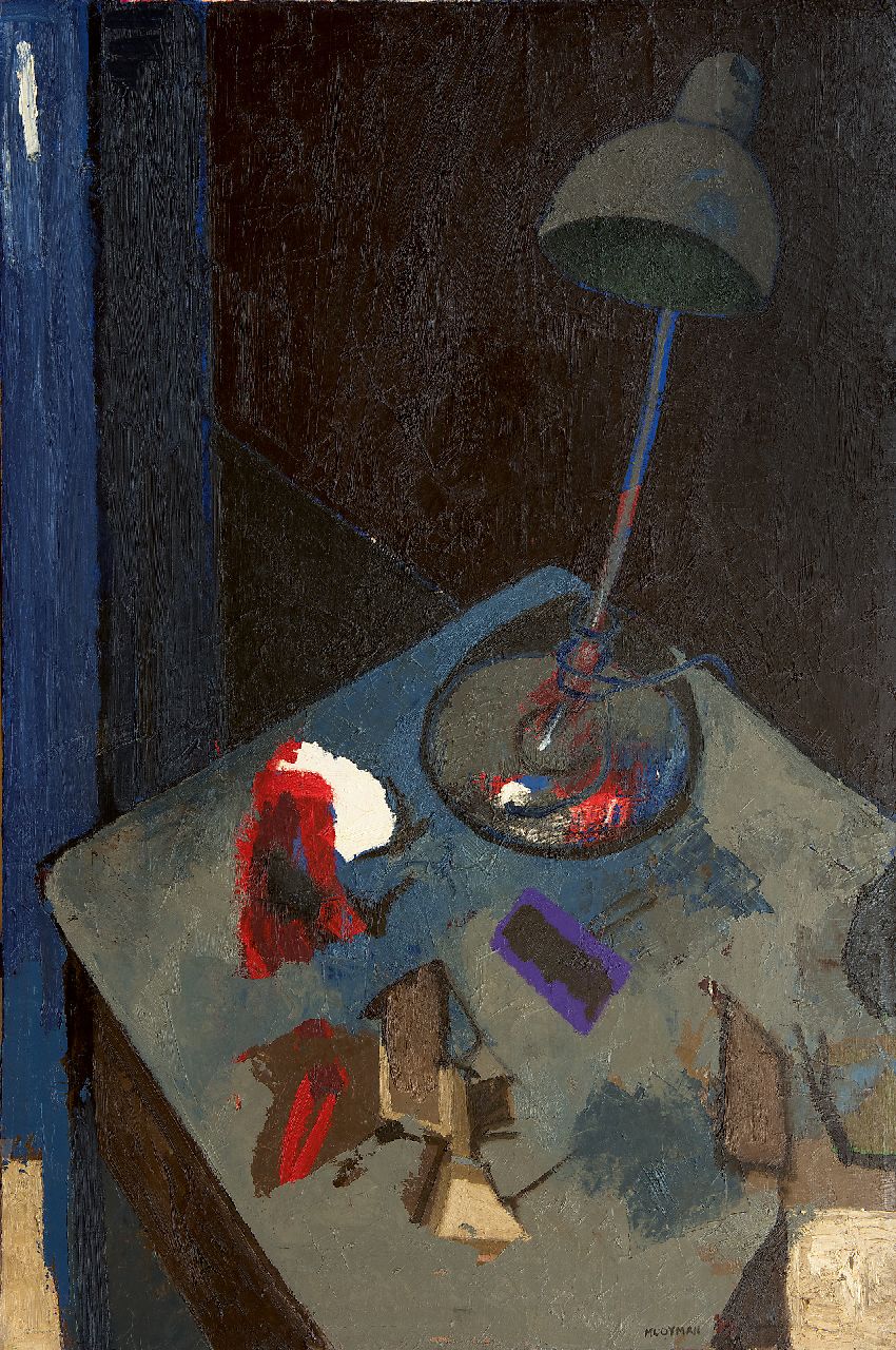 Theo Mooyman | Table at night I, oil on canvas, 180.0 x 120.0 cm, signed l.r. and dated '83