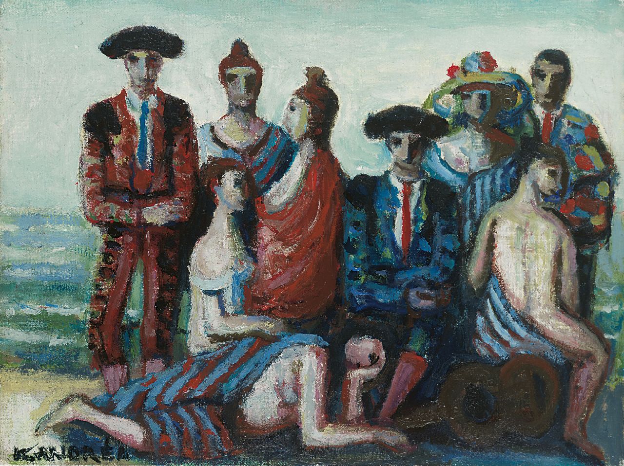 Andréa C.  | Cornelis 'Kees' Andréa, Toreros, oil on painter's board 29.8 x 39.6 cm, signed l.l.