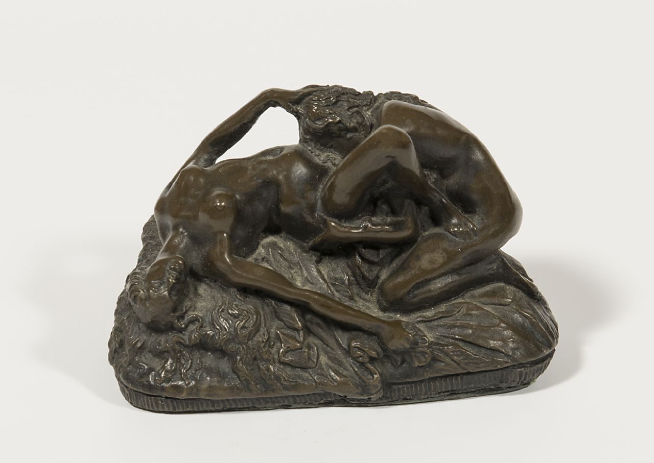 Jef Lambeaux | Couple, bronze, 7.4 x 11.5 cm, gesigneerd op basis and executed ca. 1890