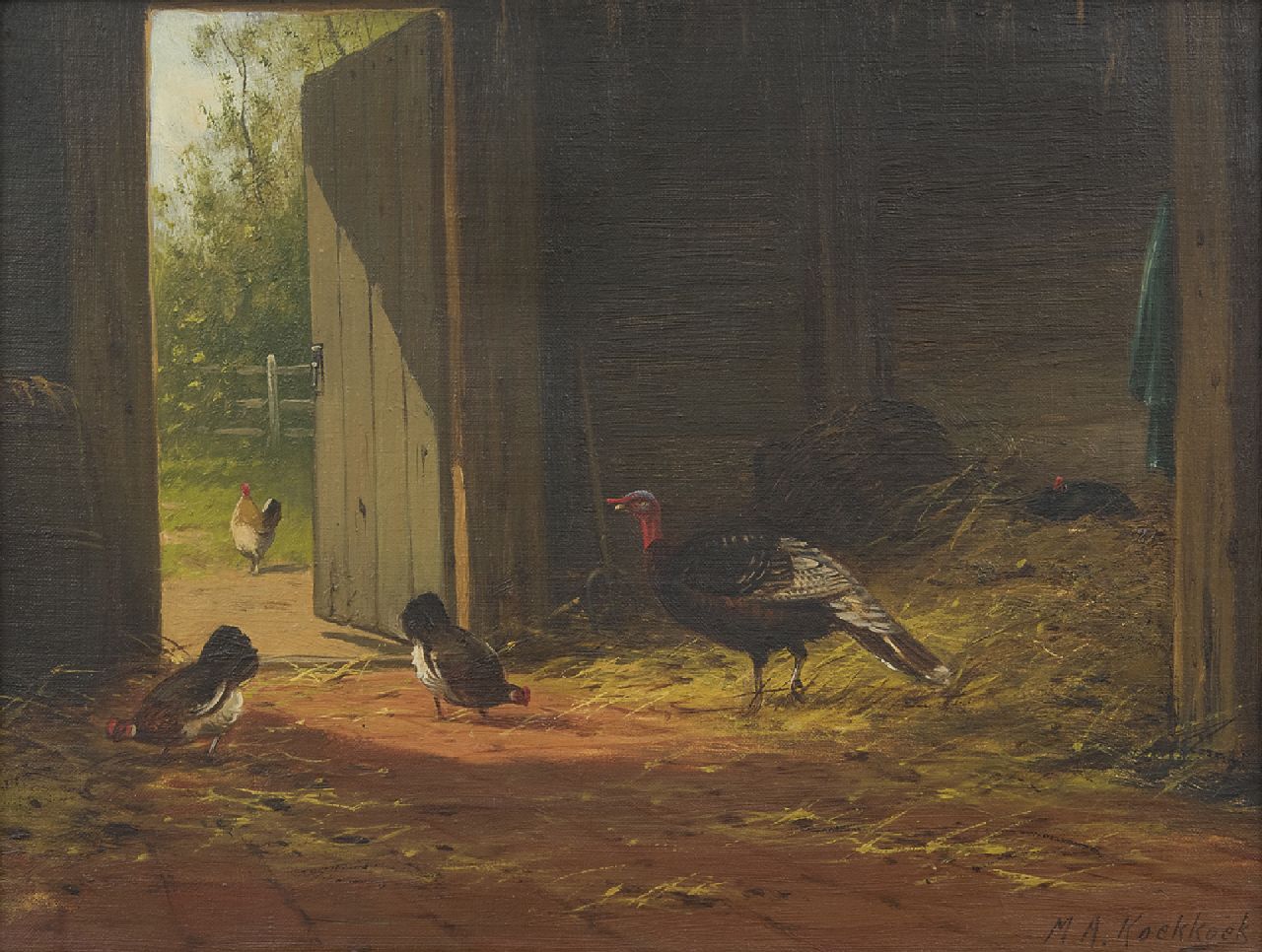 Koekkoek II M.A.  | Marinus Adrianus Koekkoek II | Paintings offered for sale | In the barn, oil on canvas 27.3 x 35.5 cm, signed l.r.