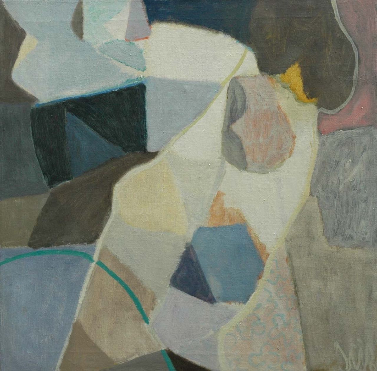 Gijsbers J.H.S.  | Jan Hendrik Steven 'Gijs' Gijsbers, Composition X '68, oil on canvas 62.0 x 62.0 cm, signed l.r. and dated ('68) ?