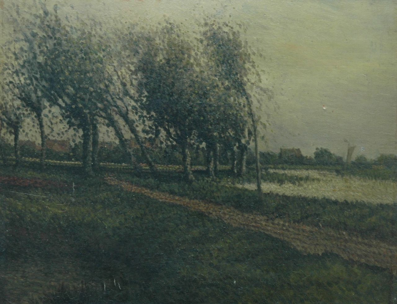 Daalhoff H.A. van | Hermanus Antonius 'Henri' van Daalhoff, Landscape, oil on panel 32.0 x 40.1 cm, signed l.r.