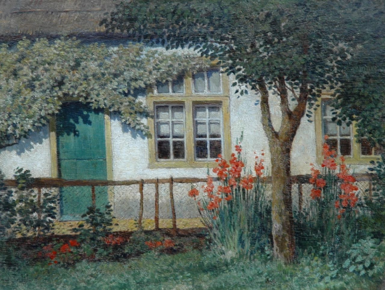 Sühl J.  | Johann 'Jan' Sühl, A farm, oil on panel 22.1 x 29.1 cm, signed l.l.