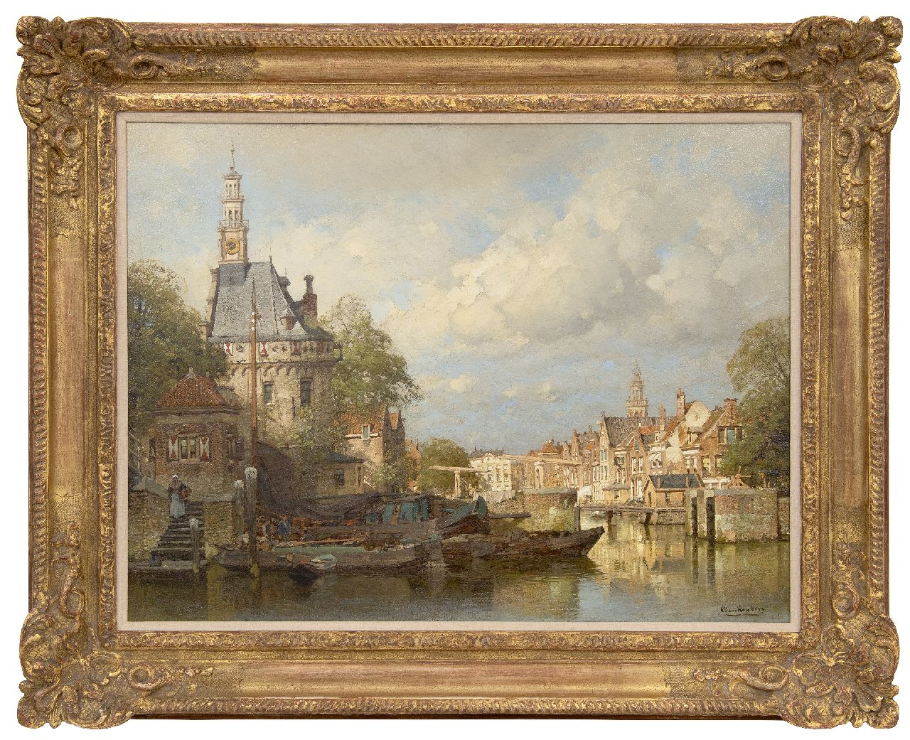 Klinkenberg J.C.K.  | Johannes Christiaan Karel Klinkenberg, The 'Oude Hoofdpoort', Hoorn, oil on canvas 58.0 x 78.0 cm, signed l.r.