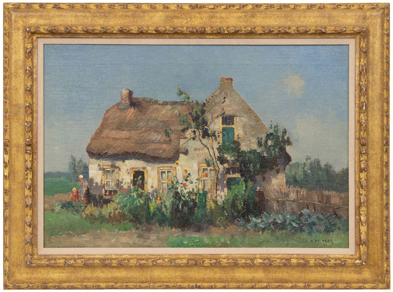 Knikker sr. J.S.  | 'Jan' Simon Knikker sr. | Paintings offered for sale | At the farmyard, oil on canvas 40.8 x 60.3 cm, signed l.r.