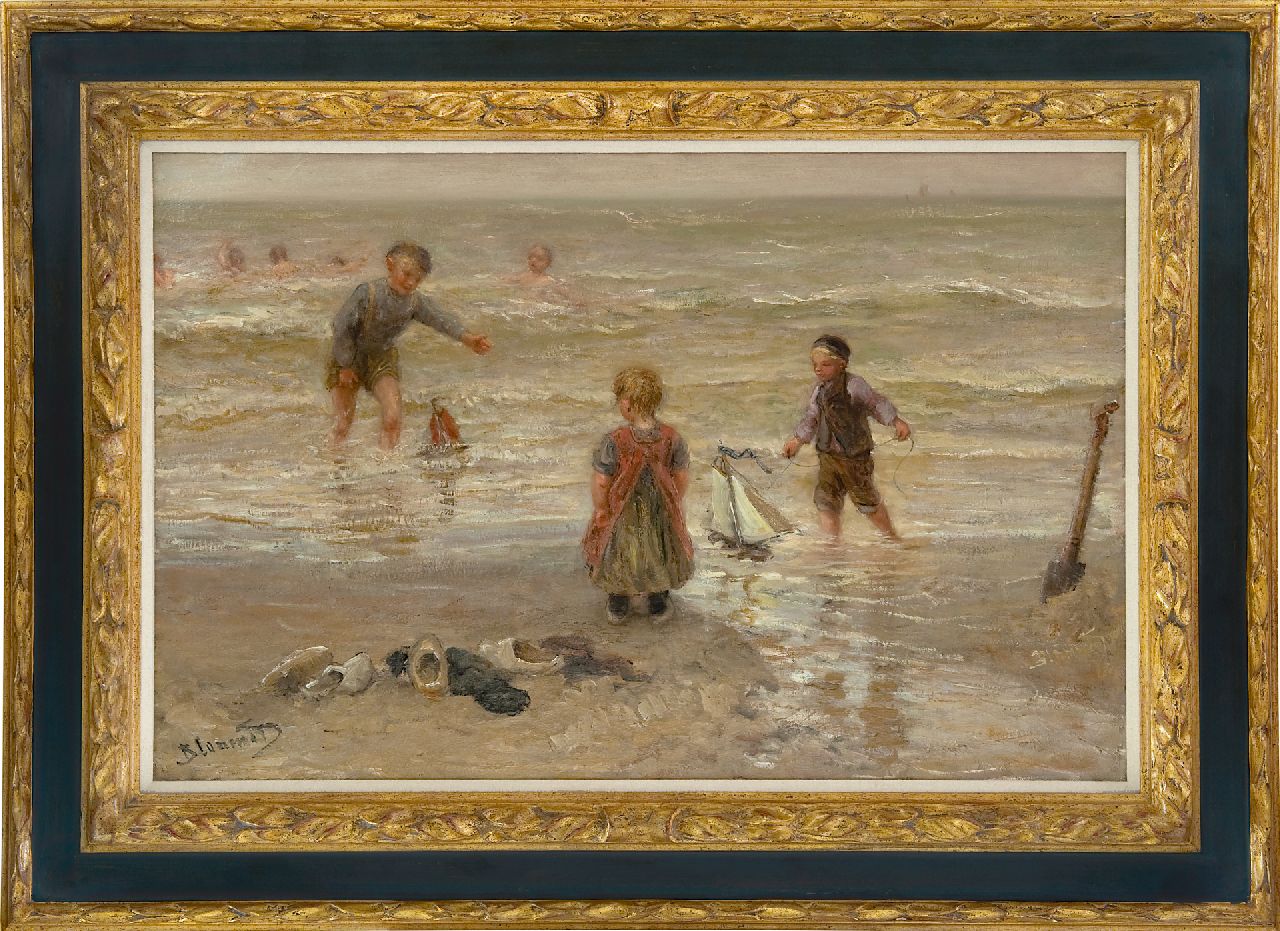 Blommers B.J.  | Bernardus Johannes 'Bernard' Blommers | Paintings offered for sale | Playing on the beach, oil on canvas 64.4 x 100.6 cm, signed l.l.