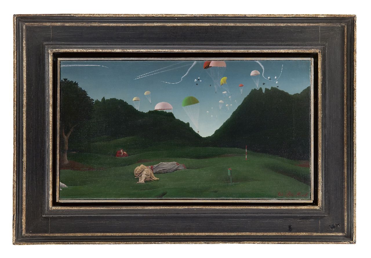 Koch P.F.Ch.  | Pieter Frans Christiaan 'Pyke' Koch, Het uur U II, oil on canvas 30.3 x 55.3 cm, signed l.r. and dated '63