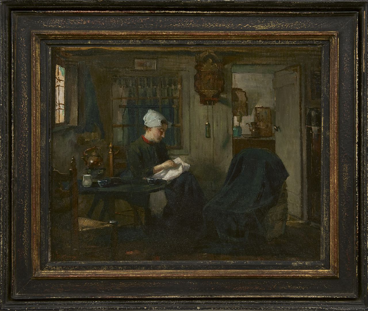 Arntzenius P.F.N.J.  | Pieter Florentius Nicolaas Jacobus 'Floris' Arntzenius | Paintings offered for sale | Daily chores, oil on canvas 37.2 x 48.0 cm, signed l.l.
