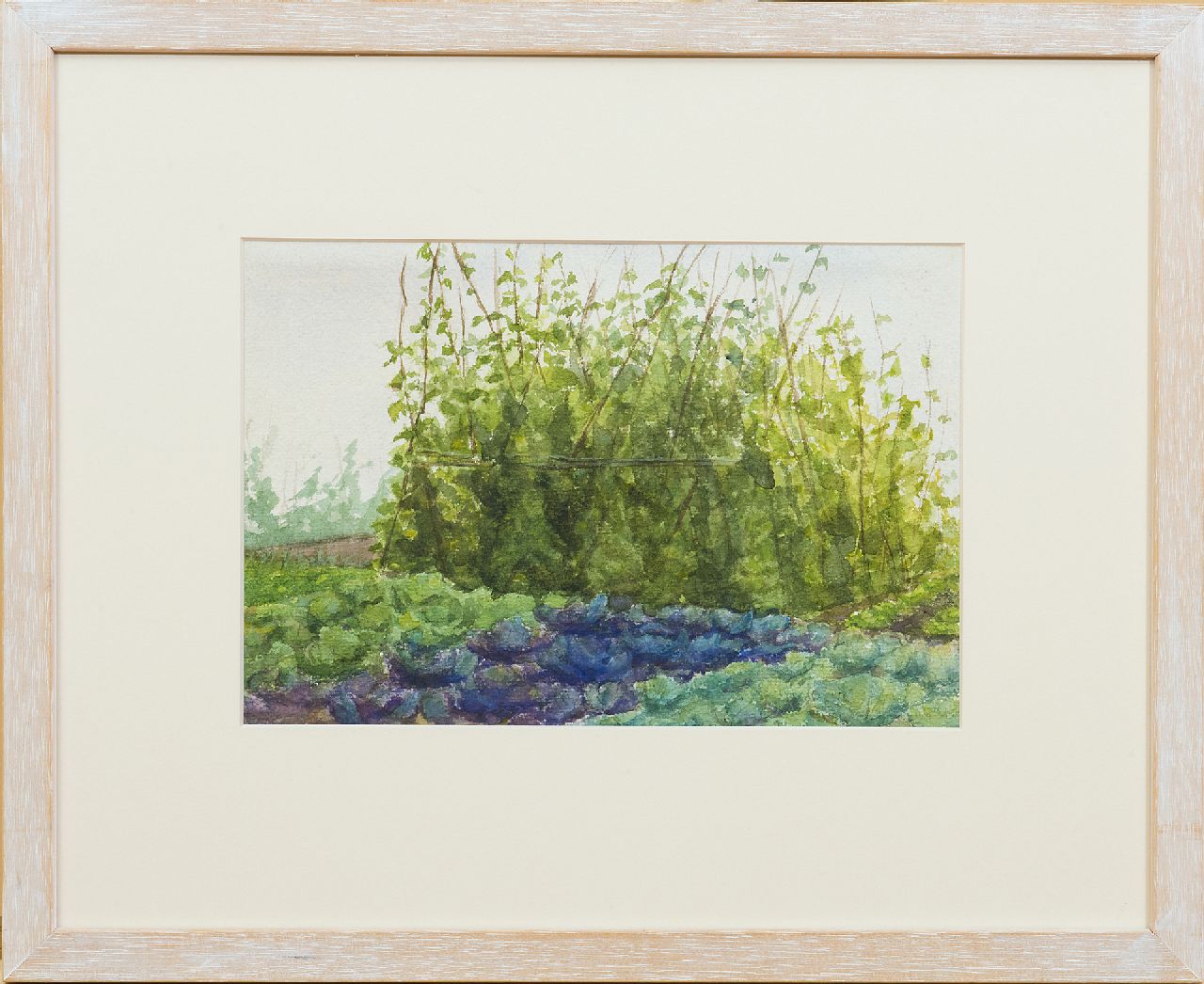 Fritzlin M.C.L.  | Maria Charlotta 'Louise' Fritzlin, A vegetable garden, watercolour on paper 18.7 x 27.6 cm, painted '97 reverse