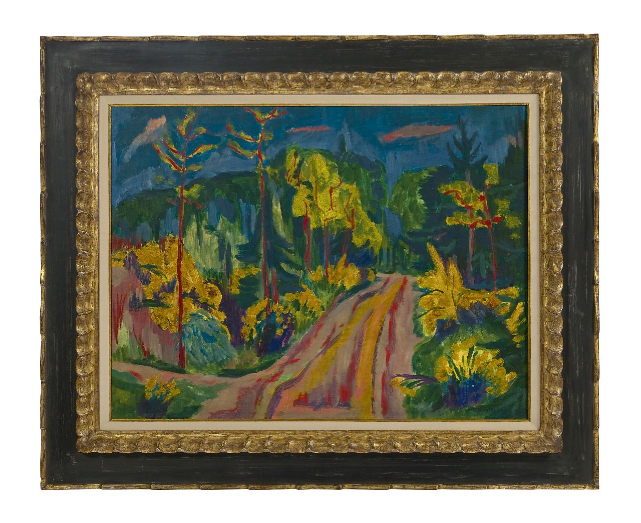 Wiegers J.  | Jan Wiegers, Mountainous landscape, wax paint on canvas 52.2 x 68.3 cm, signed l.r. and painted '27