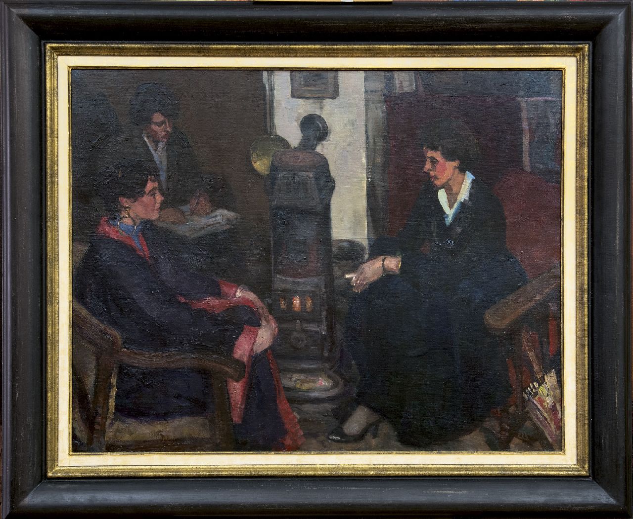 Noltee B.C.  | Bernardus Cornelis 'Cor' Noltee | Paintings offered for sale | Three women in the painter's studio, oil on canvas 70.7 x 90.4 cm, signed l.r.